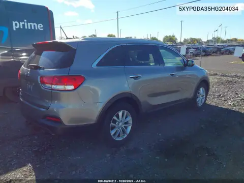 2017 Kia Sorento 2.4L Lx VIN 5XYPGDA35HG204034 фото 5