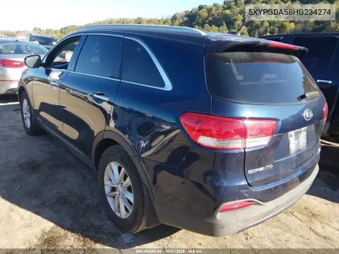 2017 Kia Sorento 3.3L Lx VIN 5XYPGDA58HG234274 фото 3