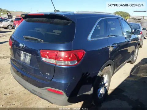 2017 Kia Sorento 3.3L Lx VIN 5XYPGDA58HG234274 фото 4