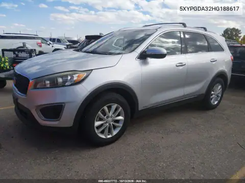 2017 Kia Sorento 2.4L Lx VIN 5XYPGDA32HG188617 фото 2