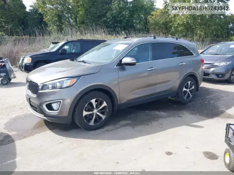 2017 Kia Sorento 2.0T Ex VIN 5XYPHDA18HG243342 фото 3