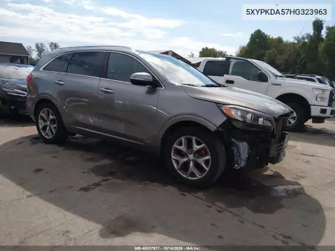 5XYPKDA57HG323963 — 2017 Kia Sorento, Передняя часть, фото до ремонта