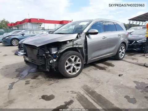 5XYPKDA57HG323963 — 2017 Kia Sorento, фото 3 с аукциона IAAI, Передняя часть