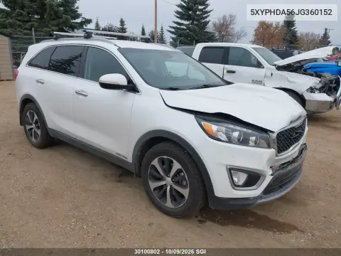 5XYPHDA56JG360152 — 2018 Kia Sorento, Передняя часть, фото до ремонта