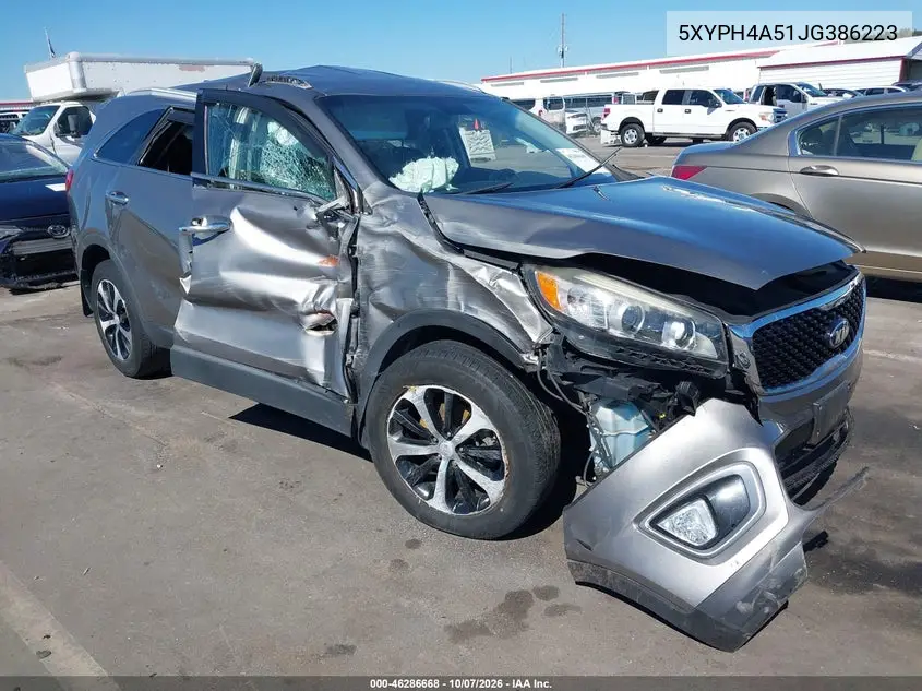 2018 Kia Sorento 3.3L Ex VIN 5XYPH4A51JG386223 фото 1
