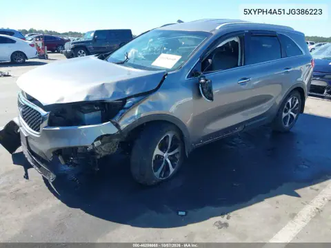 2018 Kia Sorento 3.3L Ex VIN 5XYPH4A51JG386223 фото 2