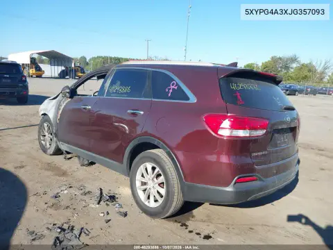 2018 Kia Sorento 2.4L Lx VIN 5XYPG4A3XJG357093 фото 3