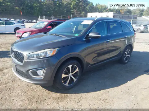 2018 Kia Sorento 2.0T Ex VIN 5XYPHDA15JG358986 фото 3