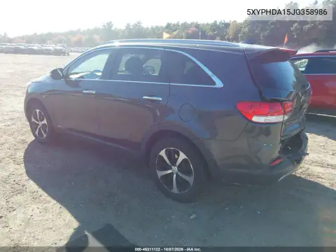 2018 Kia Sorento 2.0T Ex VIN 5XYPHDA15JG358986 фото 4