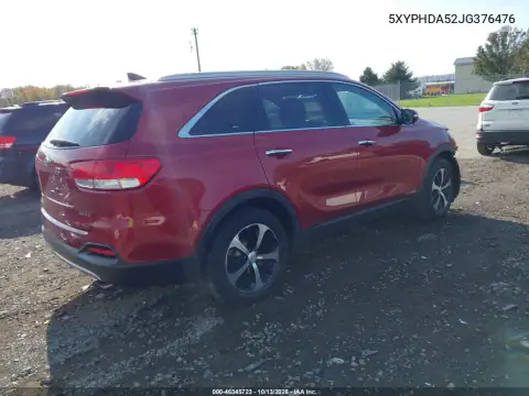 5XYPHDA52JG376476 — 2018 Kia Sorento, фото 5 с аукциона IAAI, Передняя часть