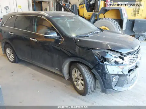 2019 Kia Sorento Ex VIN 5XYPHDA31KG580539 фото 2