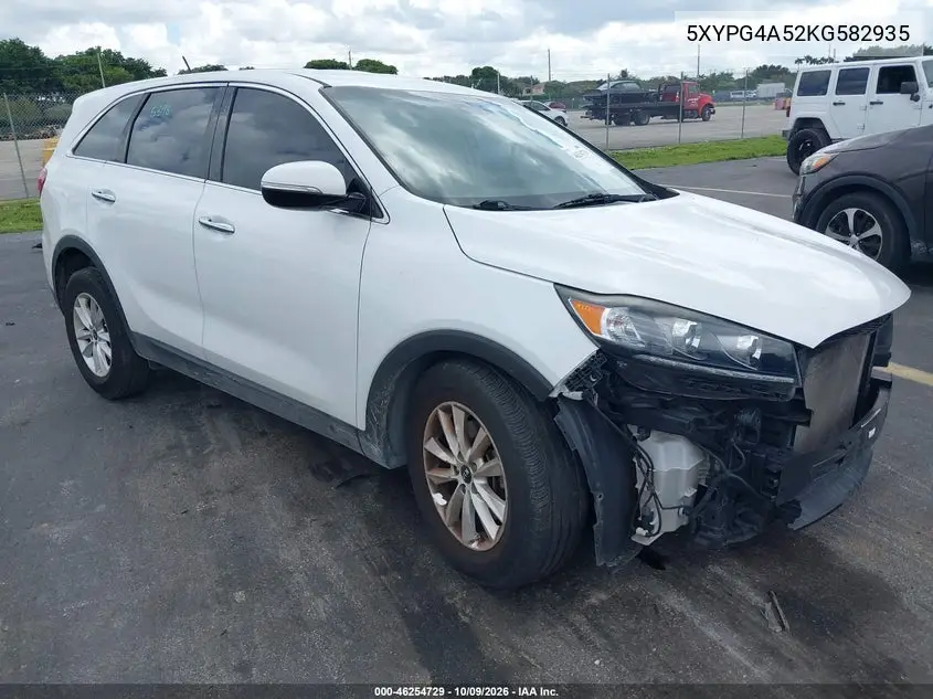2019 Kia Sorento 3.3L Lx VIN 5XYPG4A52KG582935 фото 2