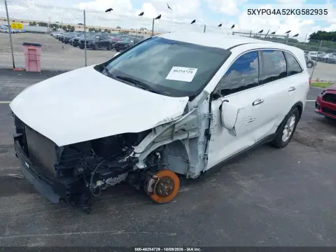 2019 Kia Sorento 3.3L Lx VIN 5XYPG4A52KG582935 фото 3