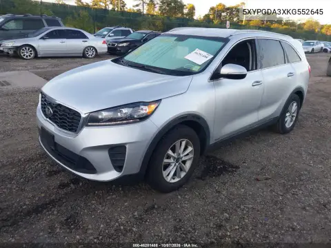 2019 Kia Sorento 2.4L Lx VIN 5XYPGDA3XKG552645 фото 3