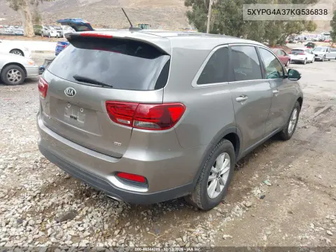 2019 Kia Sorento 2.4L Lx VIN 5XYPG4A37KG536838 фото 5