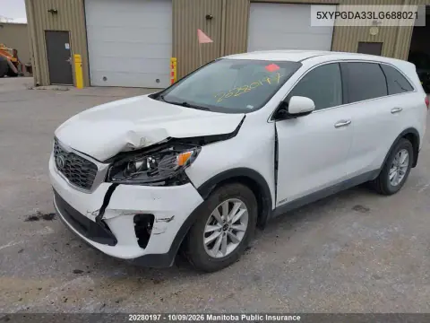 2020 Kia Sorento Lx+ VIN 5XYPGDA33LG688021 фото 3