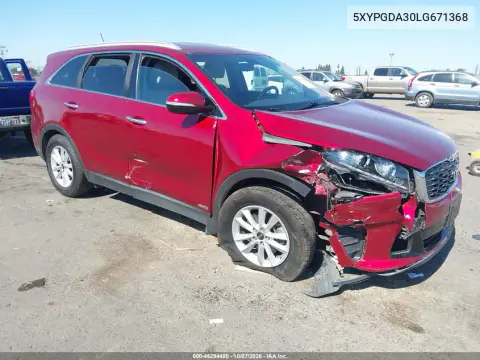 2020 Kia Sorento 2.4L Lx VIN 5XYPGDA30LG671368 фото 2