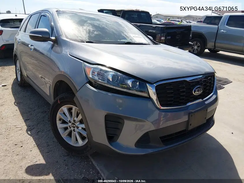 2020 Kia Sorento 2.4L L VIN 5XYPG4A34LG671065 фото 2
