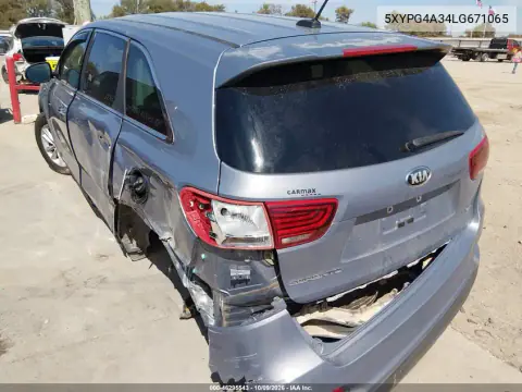 2020 Kia Sorento 2.4L L VIN 5XYPG4A34LG671065 фото 4