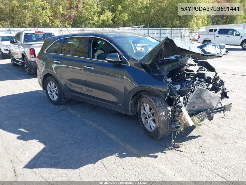 2020 Kia Sorento 2.4L Lx VIN 5XYPGDA37LG691441 фото 1