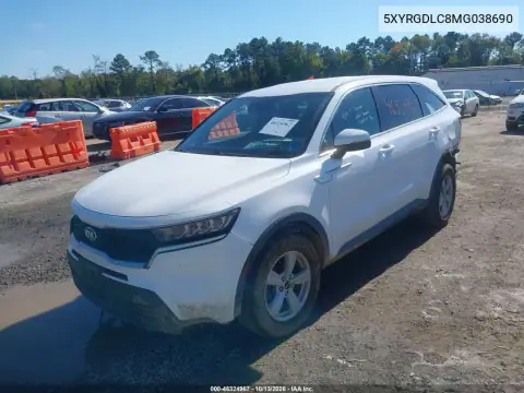 5XYRGDLC8MG038690 — 2021 Kia Sorento, фото 3 с аукциона IAAI, Задняя часть