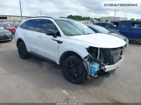5XYRK4LF5NG089445 — 2022 Kia Sorento, Передняя часть, фото до ремонта