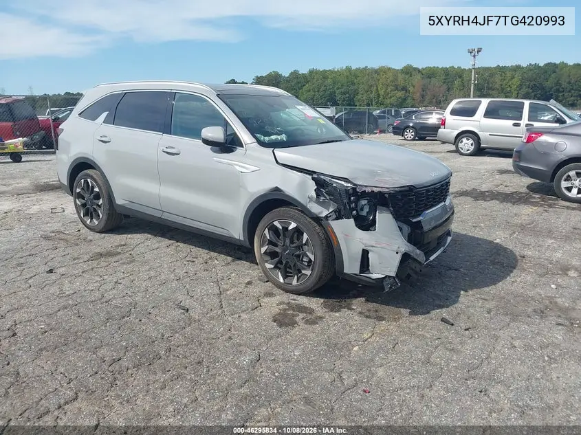 2026 Kia Sorento Ex VIN 5XYRH4JF7TG420993 фото 2