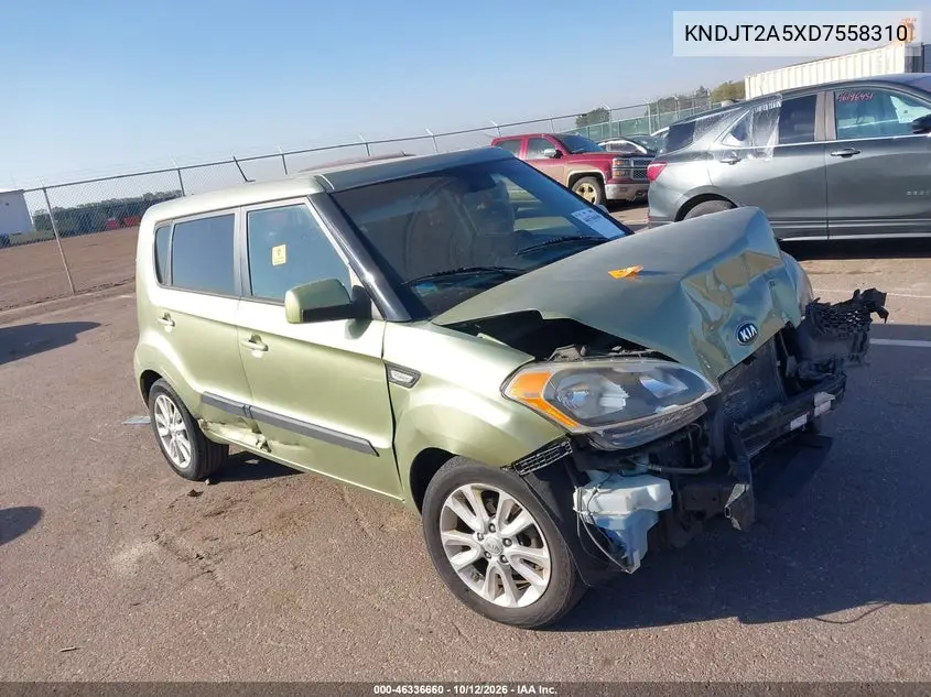 2013 Kia Soul VIN KNDJT2A5XD7558310 фото 2