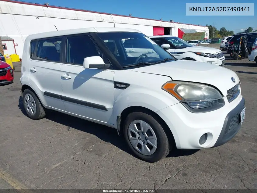 2013 Kia Soul VIN KNDJT2A52D7490441 фото 2