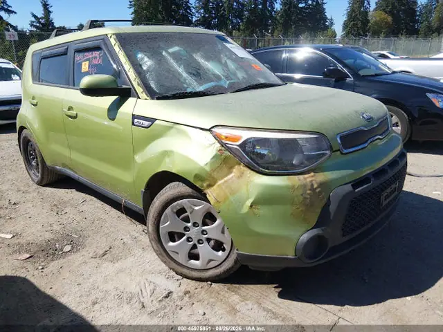 KNDJN2A20F7770541 — 2015 Kia Soul, Биологическая или химическая опасность (Biohazard), фото до ремонта