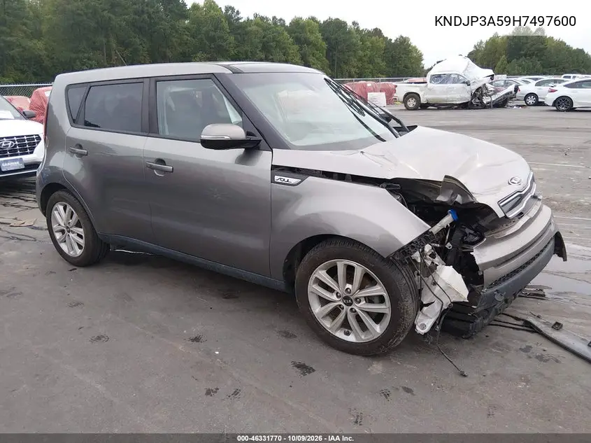 2017 Kia Soul + VIN KNDJP3A59H7497600 фото 1
