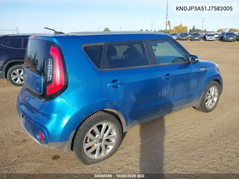 2018 Kia Soul + VIN KNDJP3A51J7583005 фото 5