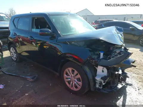 KNDJ23AU9N7153346 — 2022 Kia Soul, Передняя часть, фото до ремонта