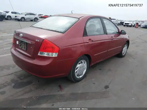 2007 Kia Spectra Ex VIN KNAFE121575419737 фото 5