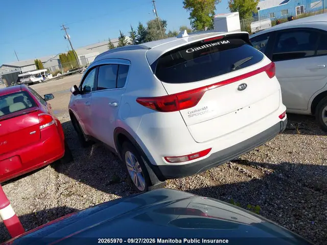KNDPMCAC6H7086947 — 2017 Kia Sportage LX, фото 3 с аукциона IAAI 29.09.2026, Передняя часть