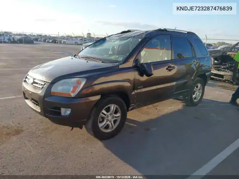 KNDJE723287476839 — 2008 Kia Sportage, фото 3 с аукциона IAAI, Передняя часть