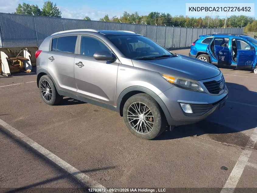 2012 Kia Sportage Lx VIN KNDPBCA21C7276452 фото 1