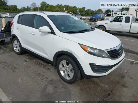 KNDPB3A2XC7225225 — 2012 Kia Sportage, Справа сзади, фото до ремонта