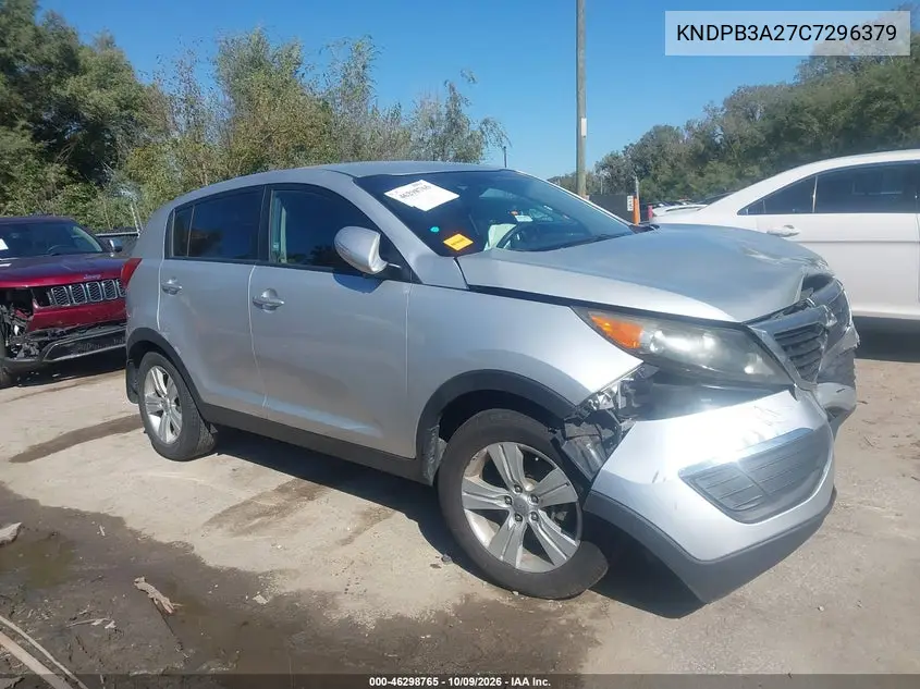 2012 Kia Sportage Lx VIN KNDPB3A27C7296379 фото 2