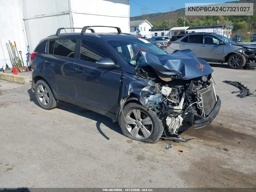 KNDPBCA24C7321027 Kia Sportage 2012 — повреждение Передняя часть, фото до ремонта