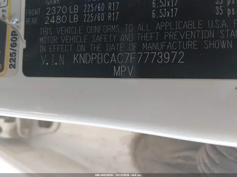 2015 Kia Sportage Lx VIN KNDPBCAC7F7773972 фото 10