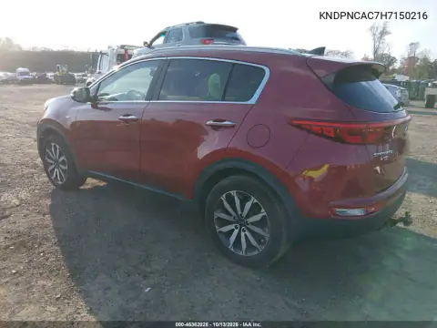 KNDPNCAC7H7150216 — 2017 Kia Sportage, фото 3 с аукциона IAAI 22.10.2026, Естественный износ