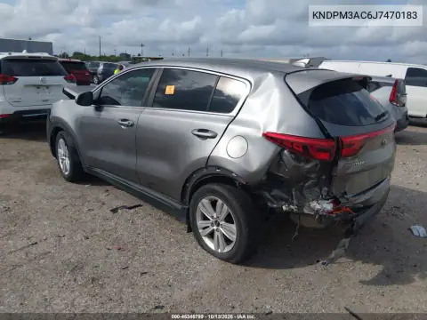 KNDPM3AC6J7470183 — 2018 Kia Sportage, фото 4 с аукциона IAAI, Боковая часть
