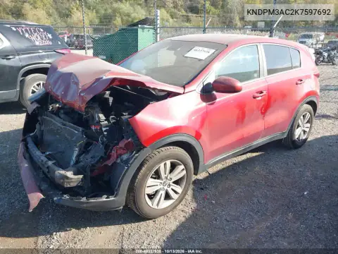 KNDPM3AC2K7597692 — 2019 Kia Sportage, фото 2 с аукциона IAAI, Передняя часть
