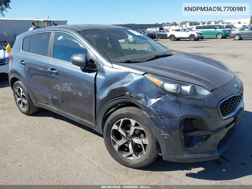 2020 Kia Sportage Lx VIN KNDPM3AC9L7700981 фото 2