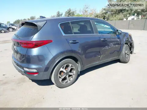 2020 Kia Sportage Lx VIN KNDPM3AC9L7700981 фото 5