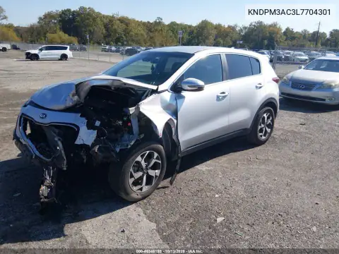 KNDPM3AC3L7704301 — 2020 Kia Sportage, фото 2 с аукциона IAAI, Передняя часть
