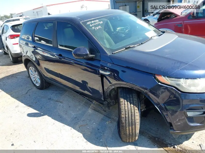 2016 Land Rover Discovery Sport Hse VIN SALCR2BG9GH600058 фото 2