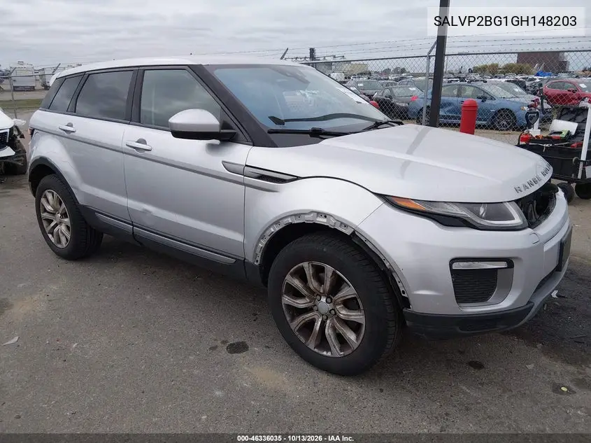 SALVP2BG1GH148203 — 2016 Land Rover Range Rover Evoque, фото 2 с аукциона IAAI, Передняя часть слева