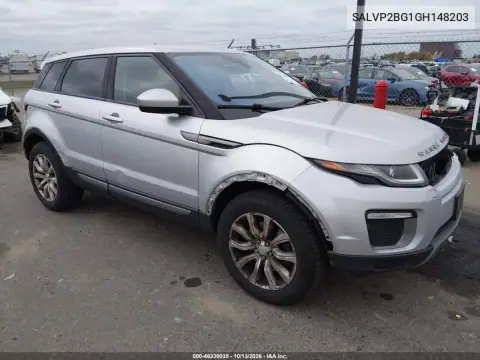 SALVP2BG1GH148203 — 2016 Land Rover Range Rover Evoque, Передняя часть слева, фото до ремонта